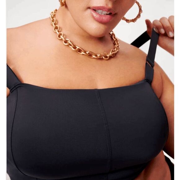 Good American Women’s Adjustable Straps Contour Bikini Top Black - Picture 4 of 10